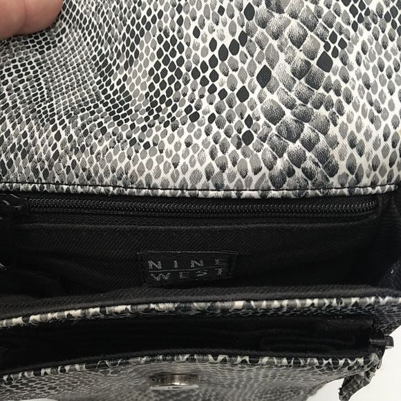 Nine West Faux Python Snake Print Small Crossbody Purse - Picture 6 of 13